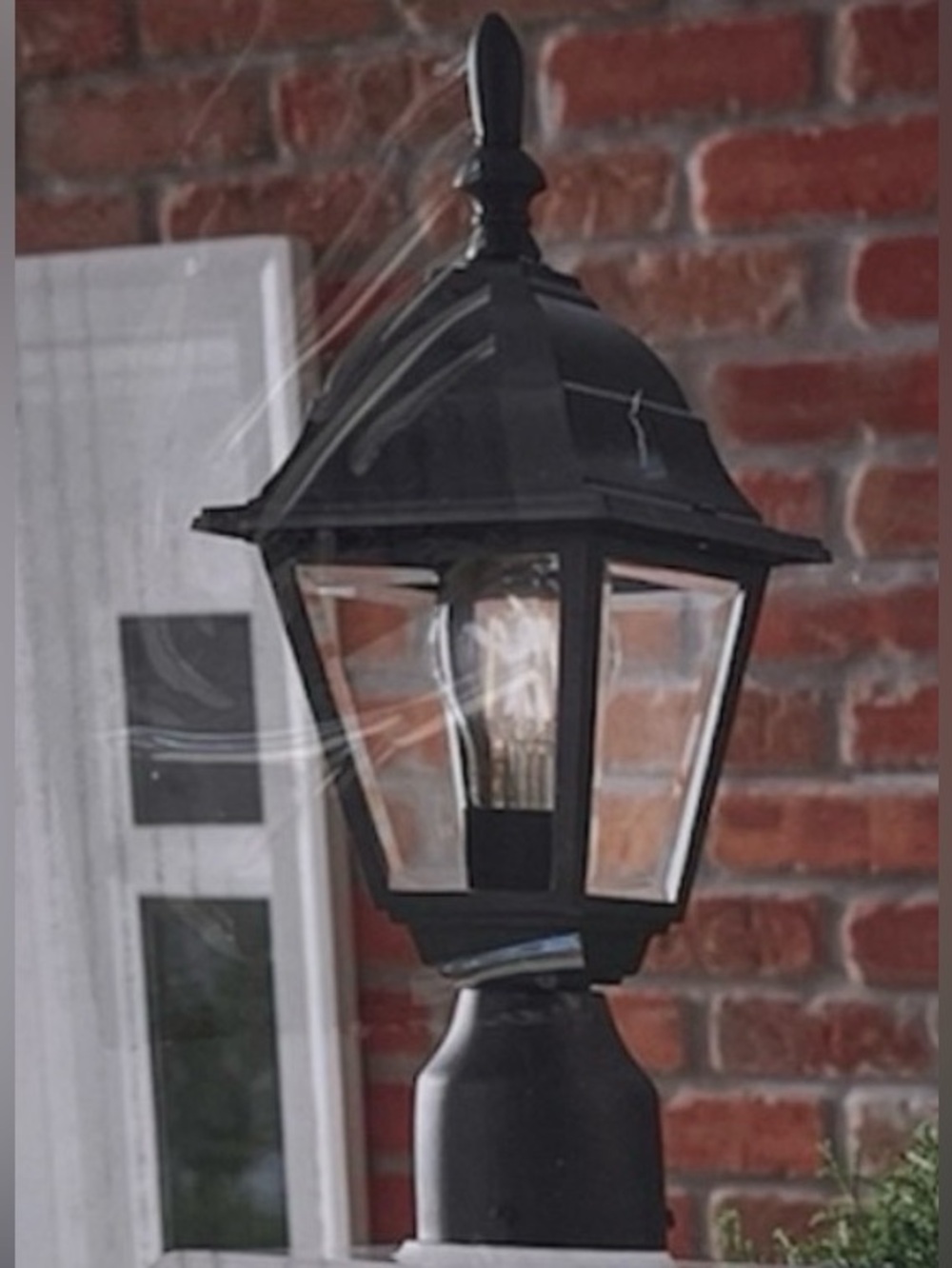 NEW Hampton Bay 15.5” Black Outdoor Post Lantern Light HB7026P-06